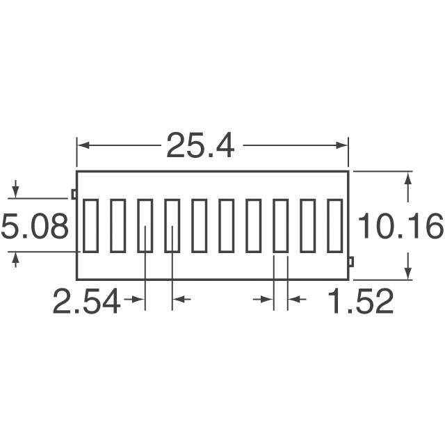 HDSP-4840 Broadcom Limited  LED - Circuit imprimé Indicateurs Réseaux Barres lumineuses Graphiques à barres